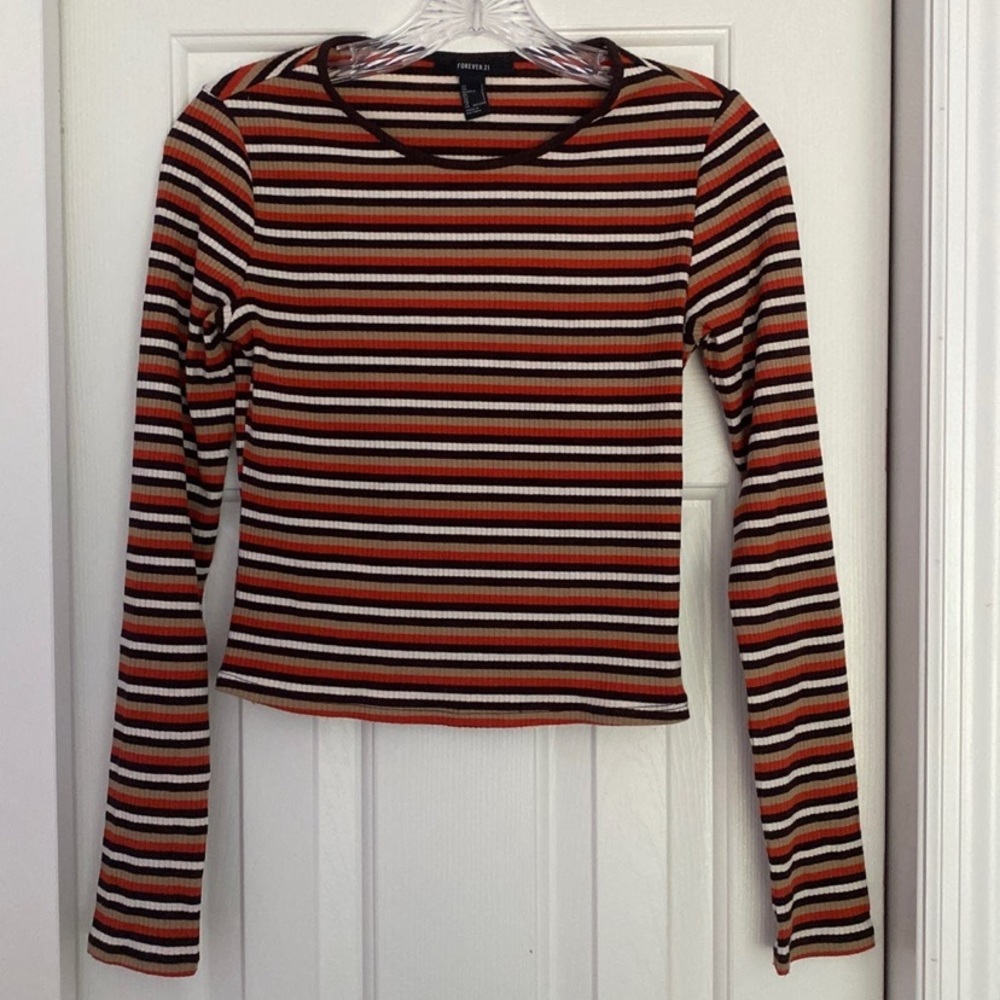 Forever 21 Striped Long Sleeve Shirt